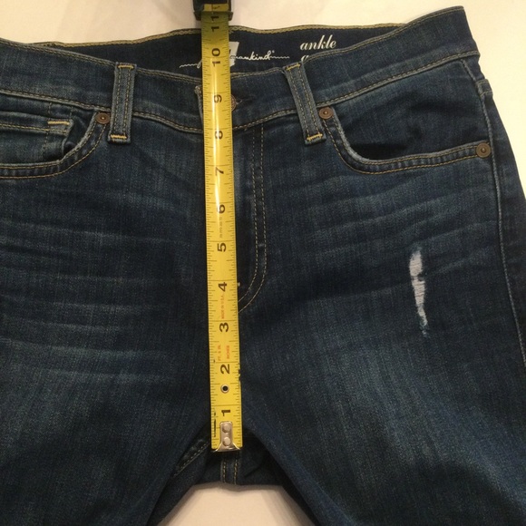 7 For All Mankind Gwenevere Ankle Distressed Skinny Jeans Size 27 - Picture 12 of 14
